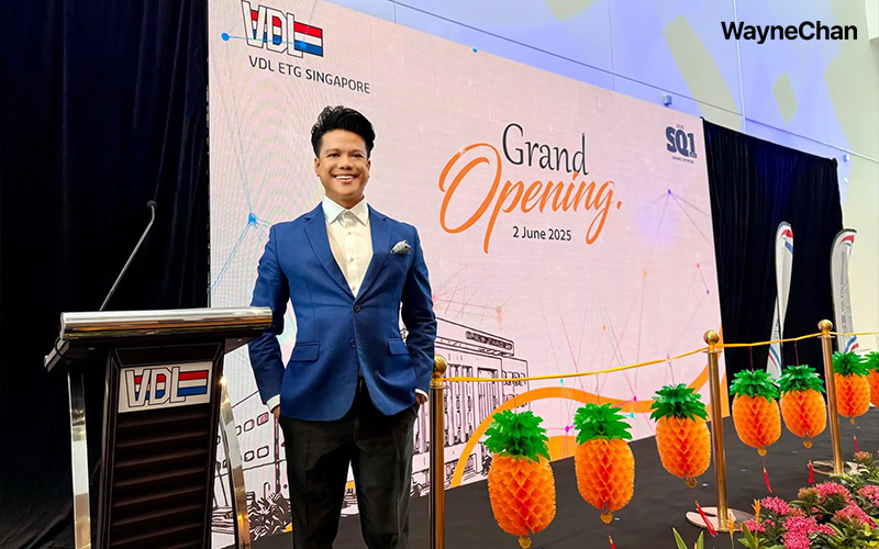 Wayne Chan at the grand opening of VDL ETG Singapore